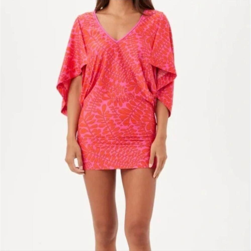 Trina Turk Pink Trellis Swim Tunic - Size L